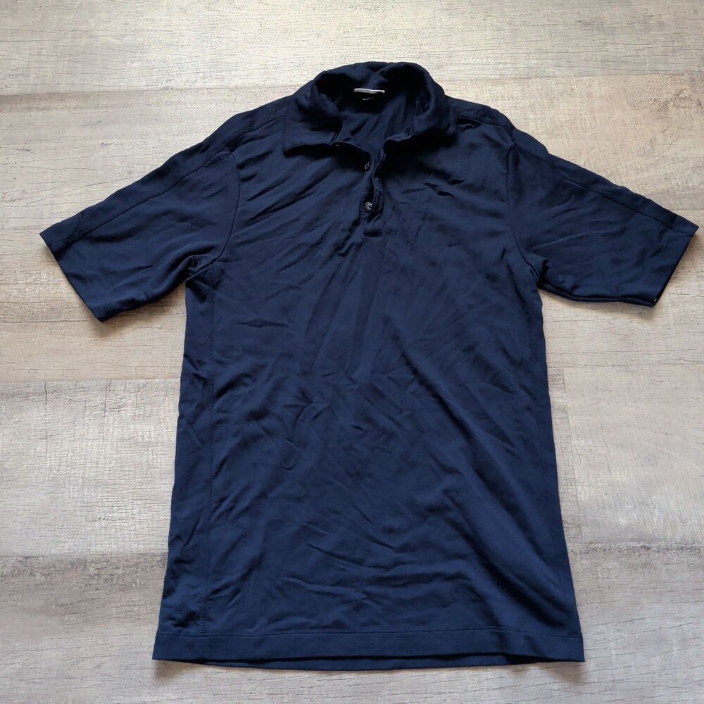 Nike Golf Shirt Boys Medium M Blue Short Sleeve Polo NikeFIT Dry Youth Sport